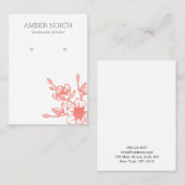 Carte d'affichage de l'oreille en fleurs roses (Devant / Derrière)