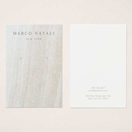 Carte d'affichage de l'oreille en pierre de marbre (Devant & derrière)