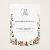 Carte d'affichage de l'oreille florale de Noël (Dos)