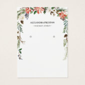 Carte d'affichage de l'oreille florale de Noël (Devant)