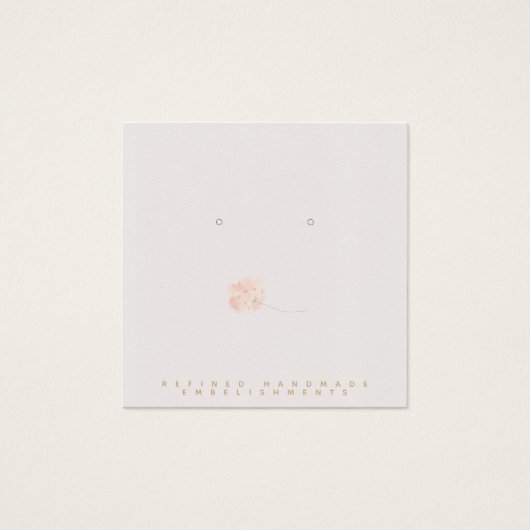 Carte d'affichage de l'oreille florale du logo (Devant)