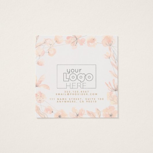 Carte d'affichage de l'oreille florale du logo (Dos)