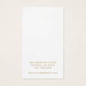 Carte d'affichage de l'oreille géométrique Gold Fo (Dos)