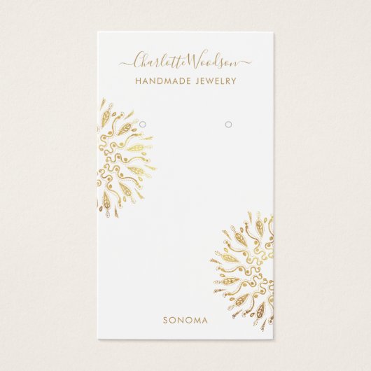 Carte d'affichage de l'oreille géométrique Gold Fo (Devant)