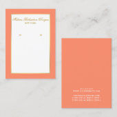 Carte d'affichage de l'oreille Gold et Coral (Devant / Derrière)