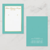Carte d'affichage de l'oreille Gold et Turquoise (Devant / Derrière)