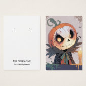 Carte d'affichage de l'oreille Jack-O-Lantern crân (Devant & derrière)