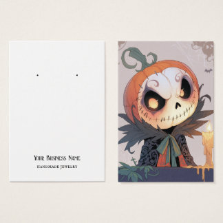 Carte d'affichage de l'oreille Jack-O-Lantern crân