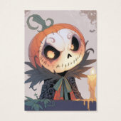 Carte d'affichage de l'oreille Jack-O-Lantern crân (Dos)