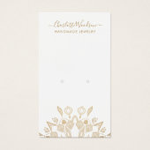 Carte d'affichage de l'oreille Mandala en or géomé (Devant)