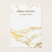 Carte d'affichage de l'oreille ・ Marbre blanc or b (Devant)