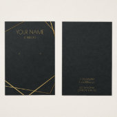 Carte d'affichage de l'oreille noire géométrique o (Devant & derrière)