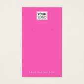 Carte d'affichage de l'oreille rose chaud ou de to (Devant)