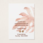 carte d'affichage de l'oreille tropicale boho (Dos)