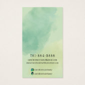 Carte d'affichage de l'oreille verte de l'aquarell (Dos)