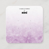 Carte d'affichage de l'oreille violette Aquarelle (Devant)