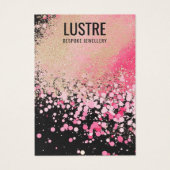 Carte d'affichage de luxe Parties scintillant rose (Devant)