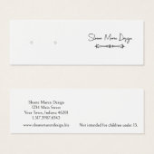 Carte d'affichage de mini-pochette/oreille à oreil (Devant & derrière)