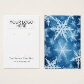 Carte d'affichage de Noël Snowflakes (Devant & derrière)