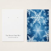 Carte d'affichage de Noël Snowflakes (Devant & derrière)