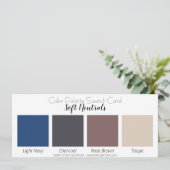 Carte d'affichage de palette de couleurs molles et (Debout devant)