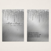 Carte d'affichage de Parties scintillant Argent (Devant & derrière)