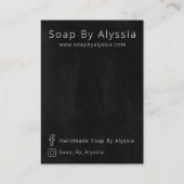 Carte d'affichage de savon Chalkboard Free (Dos)