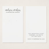 Carte d'affichage de signature de script simple (Devant & derrière)