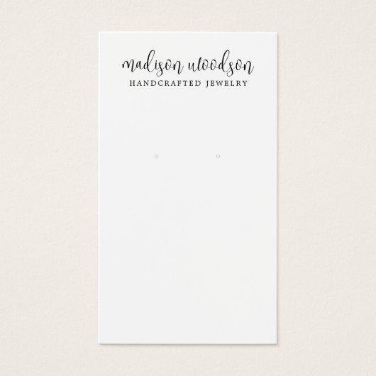 Carte d'affichage de signature de script simple (Devant)