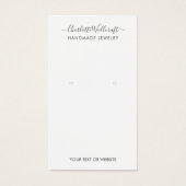 Carte d'affichage de signature de script simple (Devant)