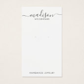 Carte d'affichage de signature de script simple (Devant)