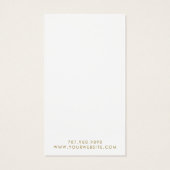 Carte d'affichage de signature or de script simple (Dos)