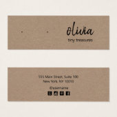 Carte d'affichage de tatouage de script à oreille (Devant & derrière)