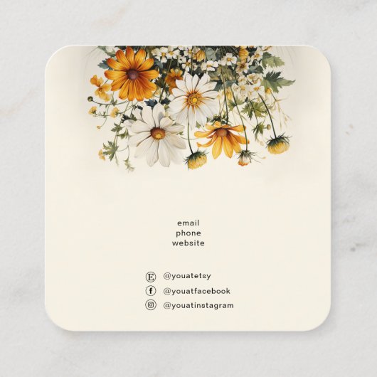 Carte d'affichage de votre logo Daisy (Dos)