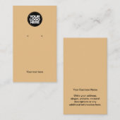 Carte d'affichage de votre logo d'entreprise (Devant / Derrière)