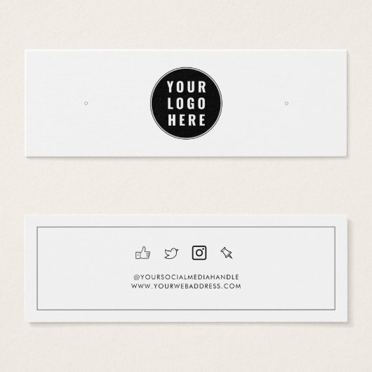 Carte d'affichage de votre logo d'entreprise (Devant & derrière)