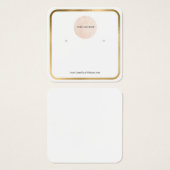 Carte d'affichage de votre logo Gold Border Roundé (Devant & derrière)