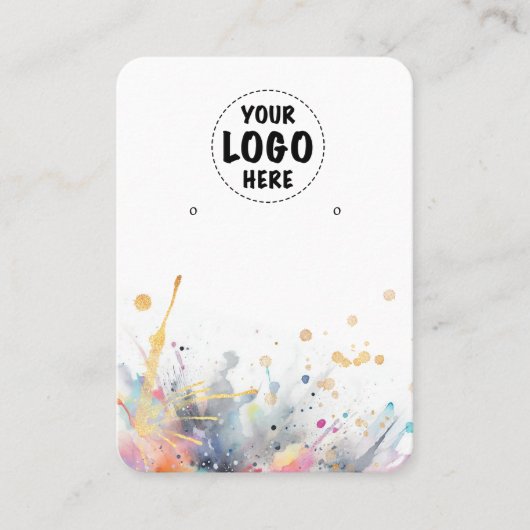 Carte d'affichage de votre logo grande verticale (Devant)