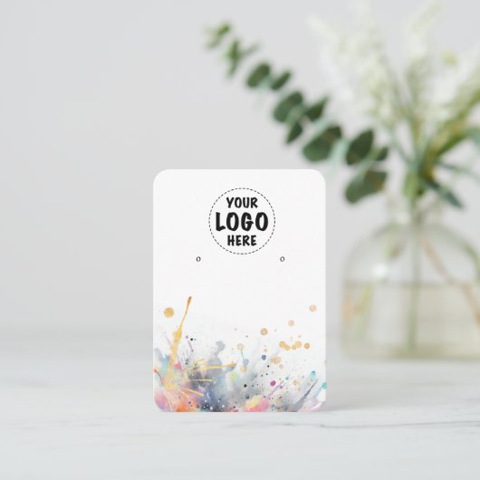 Carte d'affichage de votre logo grande verticale (Debout devant)