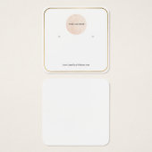 Carte d'affichage de votre logo mince bordure or (Devant & derrière)