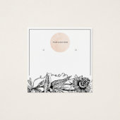 Carte d'affichage de votre logo noir et blanc (Devant)