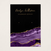 Carte d'affichage des agrafes en or violet (Devant)