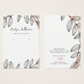 Carte d'affichage des bijoux à cadre géométrique e (Devant & derrière)