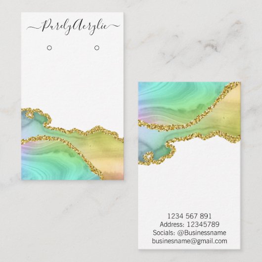 Carte d'affichage des bijoux d'âge (Devant / Derrière)