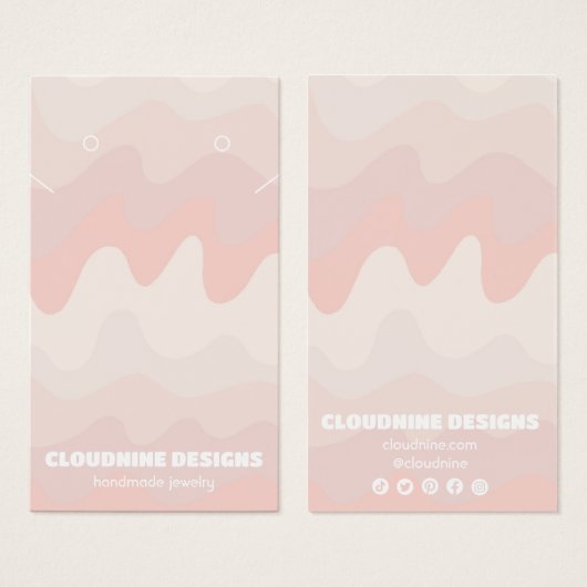 Carte d'affichage des bijoux de collier de terre (Devant & derrière)