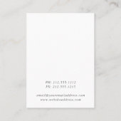 Carte d'affichage des bijoux en feuille d'aquarell (Dos)