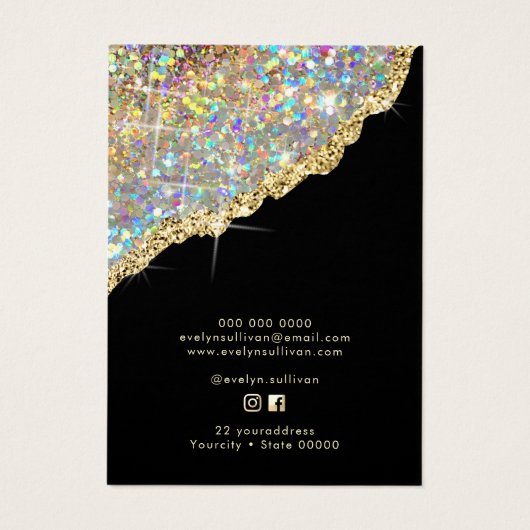 Carte d'affichage des bijoux en or Faux parties sc (Dos)