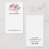 Carte d'affichage des bijoux Fleurs romantiques (Devant / Derrière)