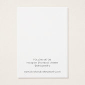 Carte d'affichage des boucles d'oreilles de script (Dos)