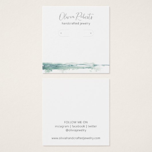 Carte d'affichage des boucles d'oreilles de script (Devant & derrière)